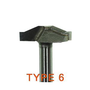 (image for) Woodworking lace TCT cutter Type 6 - 1/4"x25mm