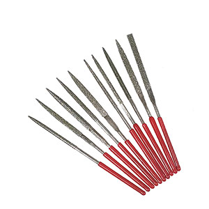 (image for) Diamond coated file set assorted 10 pcs - 2x100mm